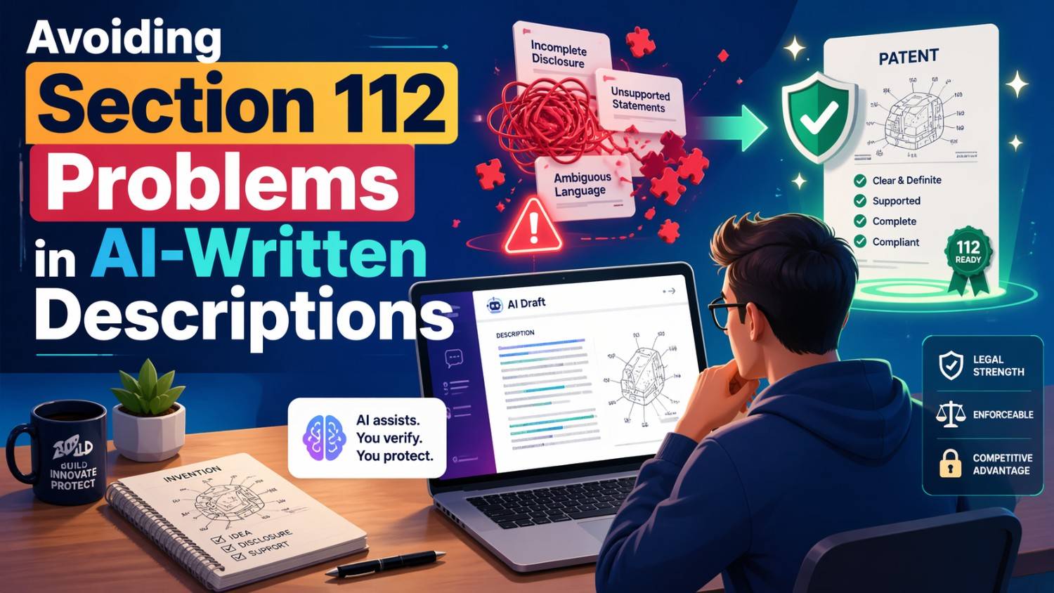 Avoiding Section 112 Problems in AI-Written Descriptions