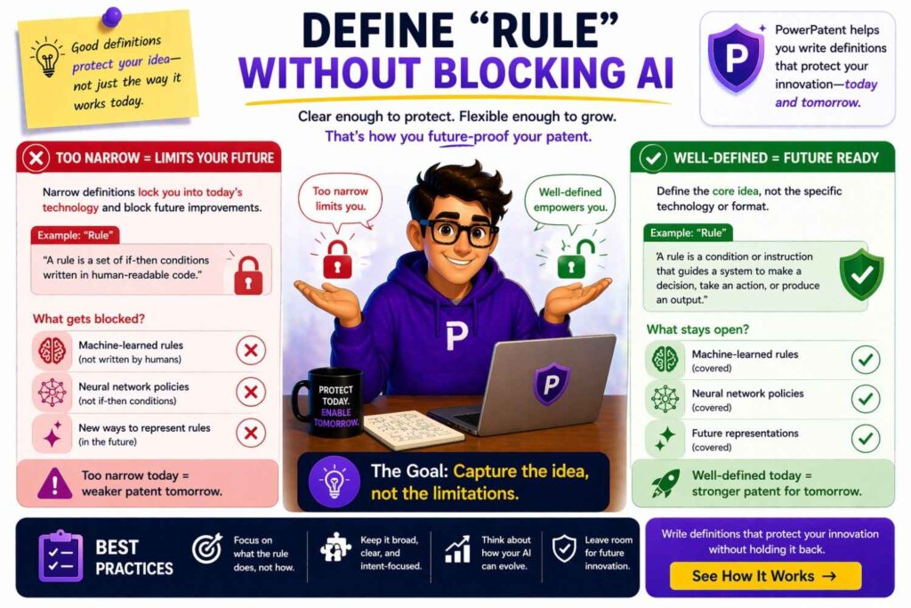 If your invention can use different rule sources, say so.