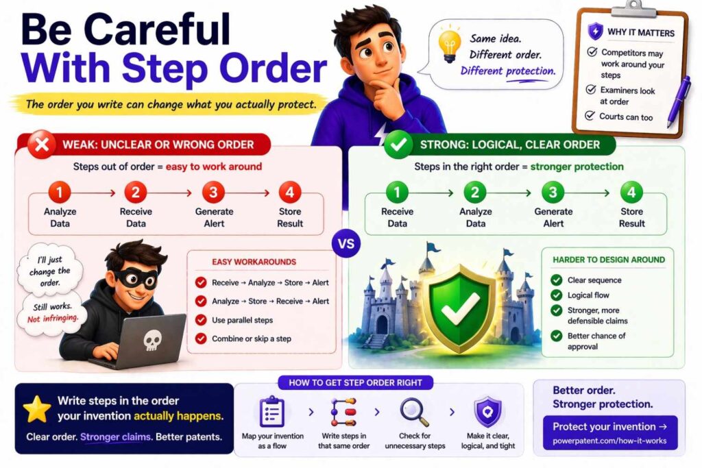 Definitions can affect step order.