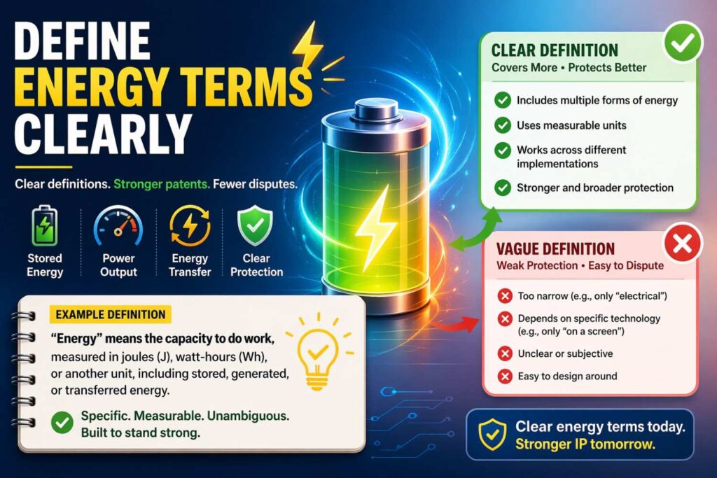 These terms should be clear and broad.