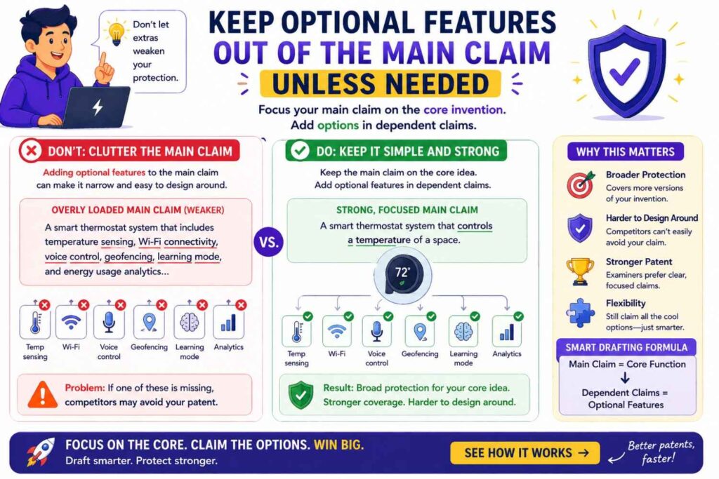 The claims are the part of a patent that define the legal boundary.