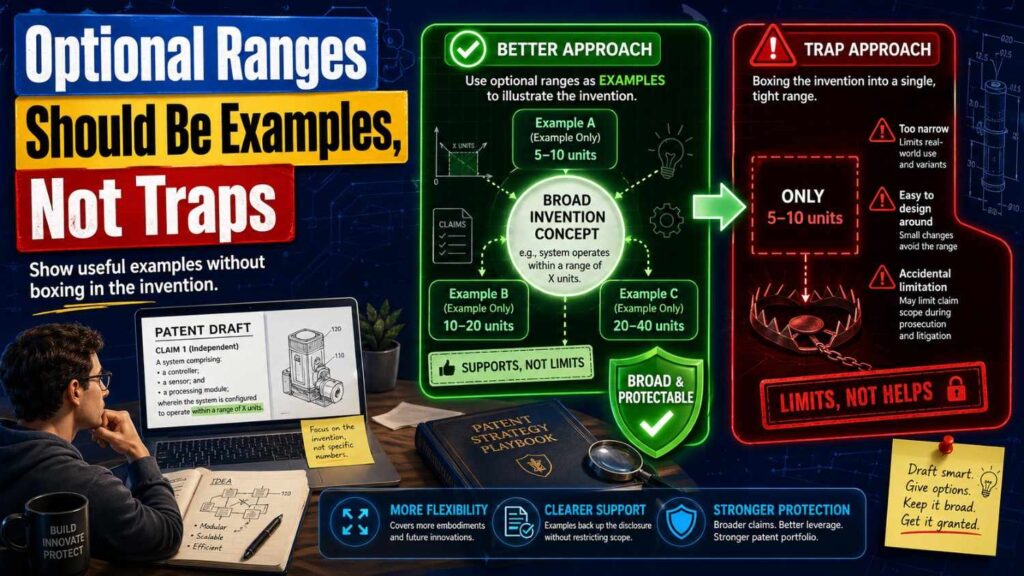 If a range is not required, frame it as one example.