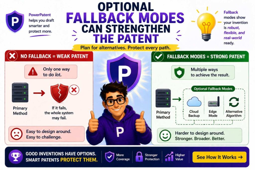 Fallback modes show that the system can handle failure.