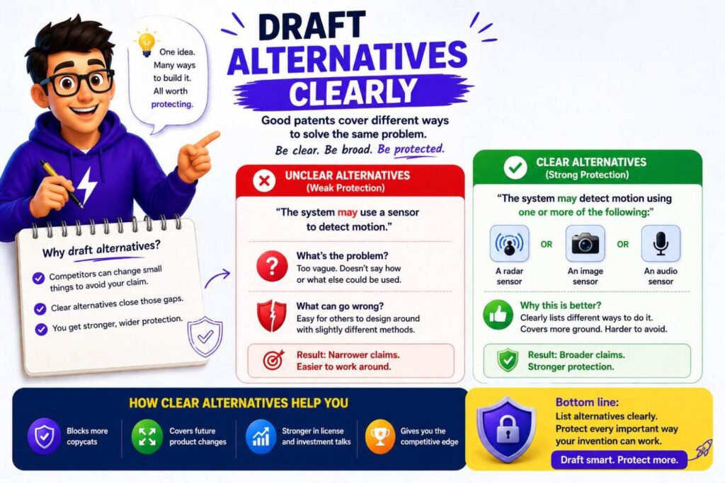 Alternatives are not the same as random options. They are different ways to do the same job.