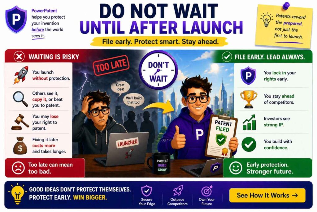 Many founders wait too long to think about patents.