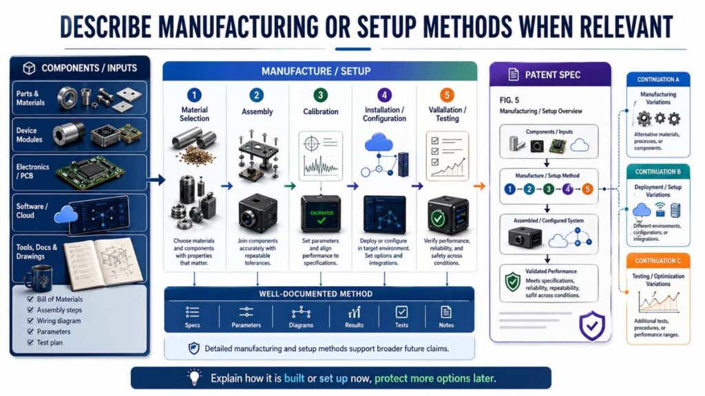 Setup and calibration are often commercially important. They may also be copied by competitors.