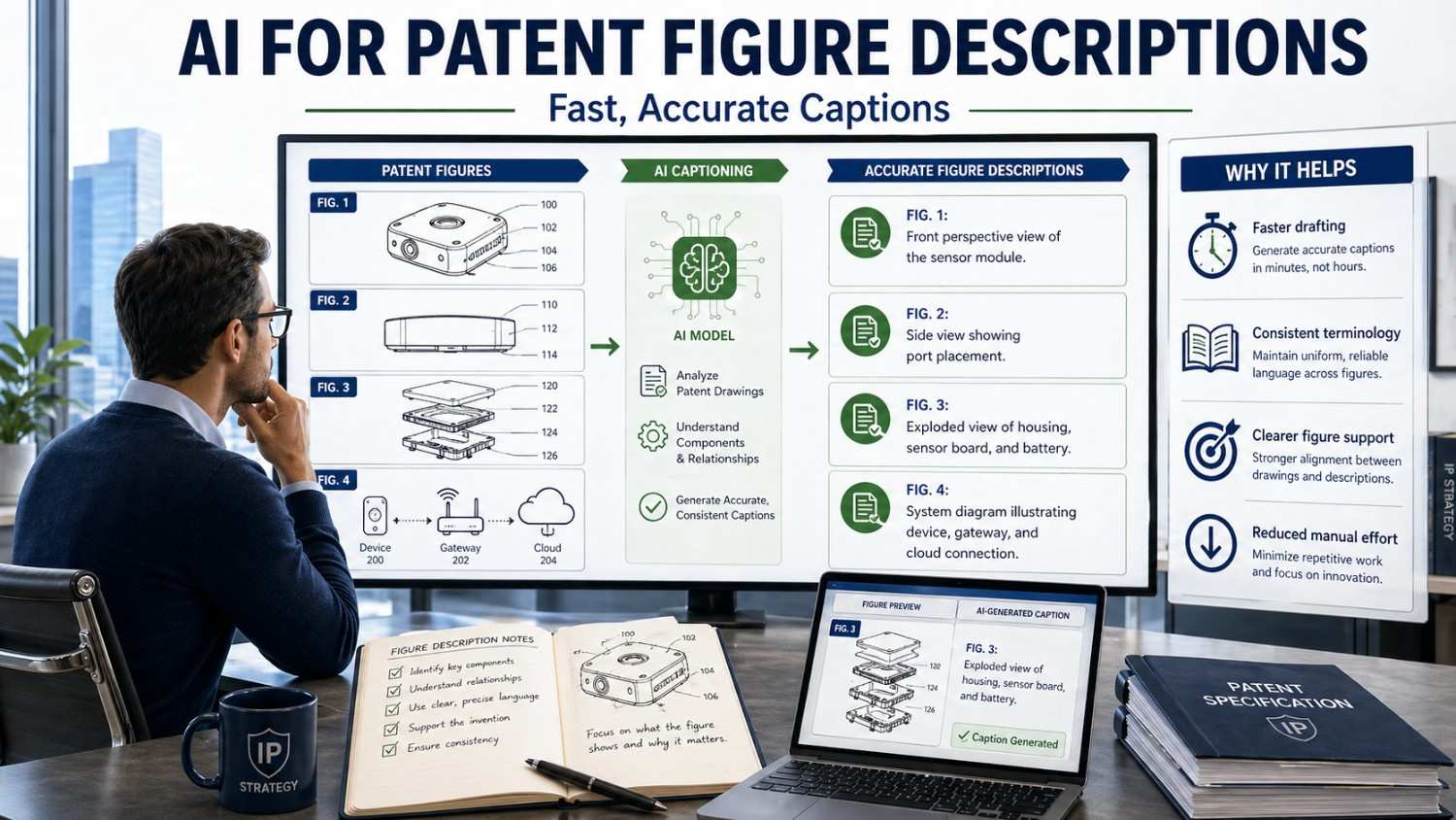 AI for Patent Figure Descriptions: Fast, Accurate Captions