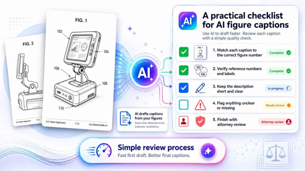 When reviewing AI-generated figure captions, keep the review simple.