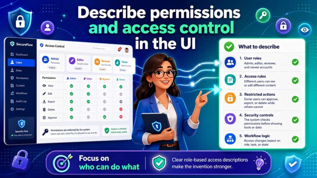Security and permissions often show up through the interface.