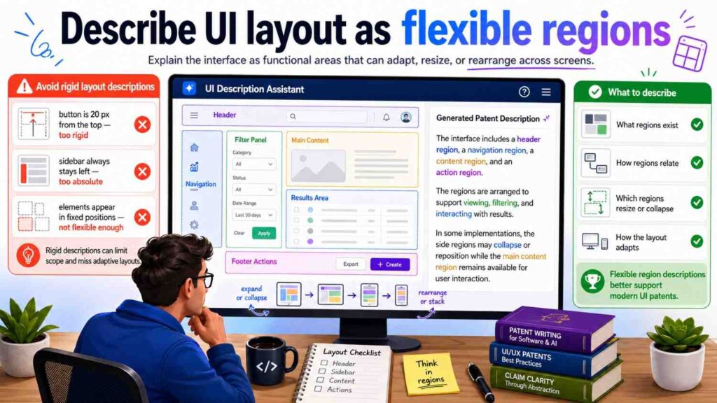 When layout matters but should not be fixed, use flexible region language.