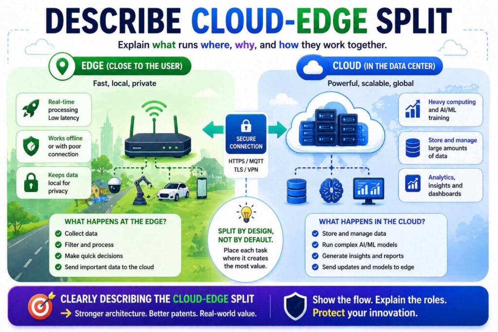 Many systems split operations between edge and cloud.