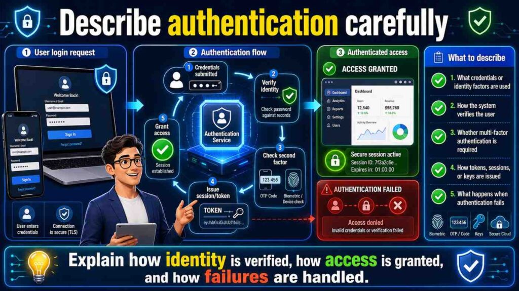 A patent spec should say who or what is authenticated.