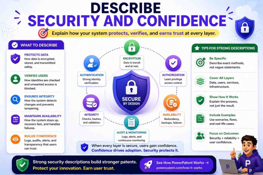 Security outputs can include confidence.