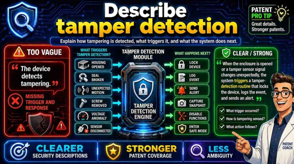Tamper detection can be physical or digital.