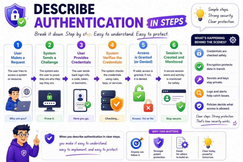 Authentication means checking who or what is making the request.