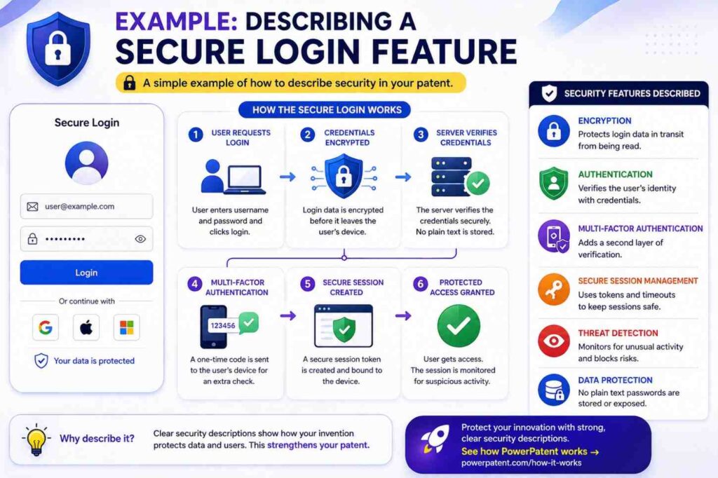 Let’s turn a common feature into patent-spec language.
