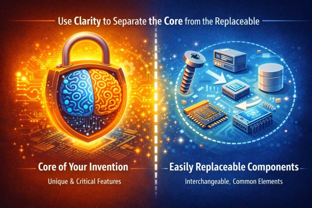 One of the most strategic things a software business can do in a patent specification is clearly separate what is core from what is replaceable.