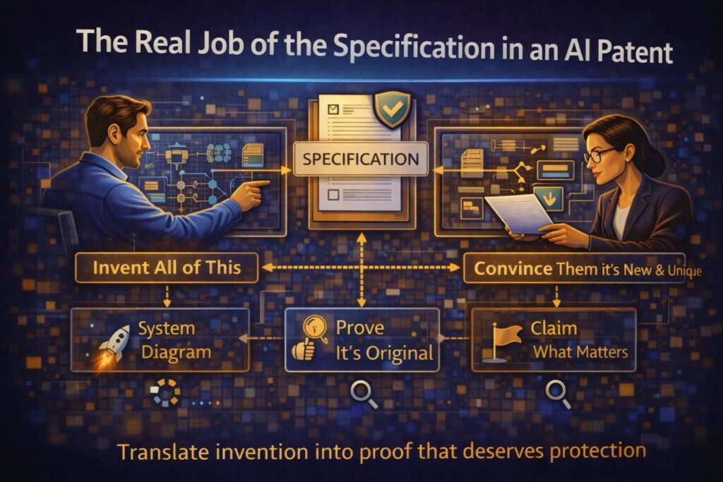 Many founders and product teams think of the patent claims as the main event and the specification as background material