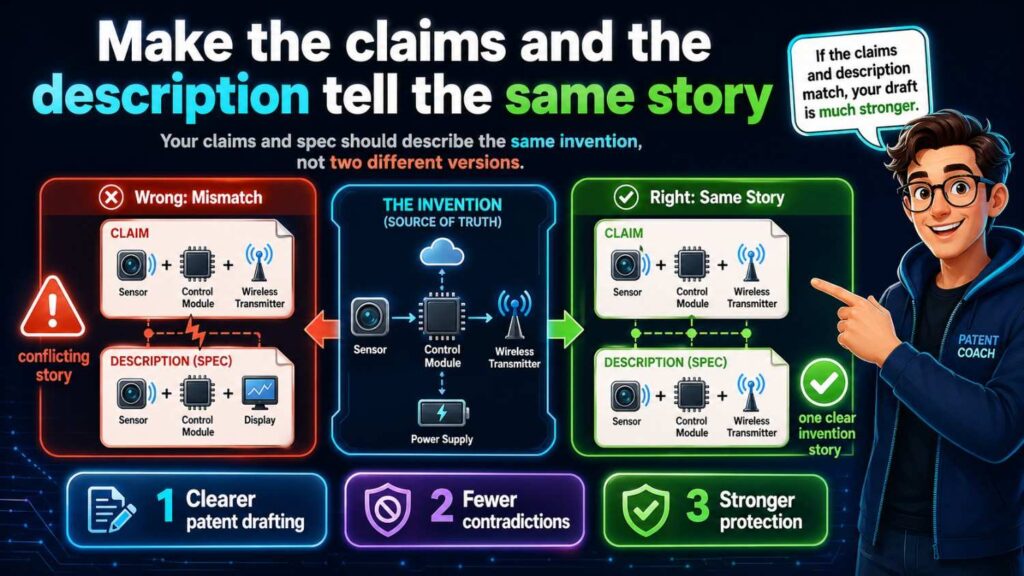 The claims are the part of the patent that defines what you are trying to protect.