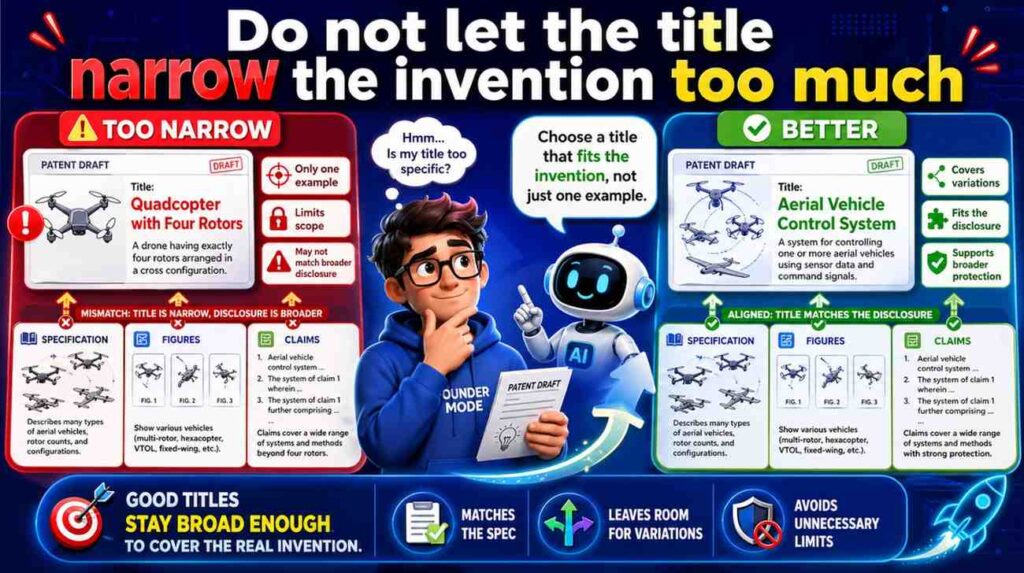 The title of a patent draft is short, but it can still create the wrong signal.