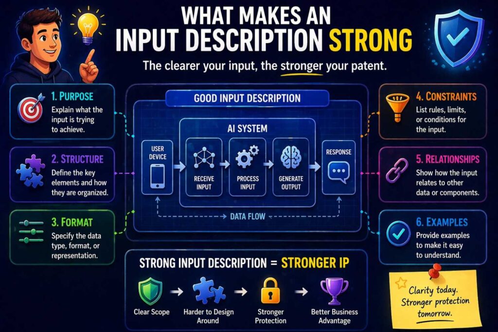 A strong input description usually has five qualities.