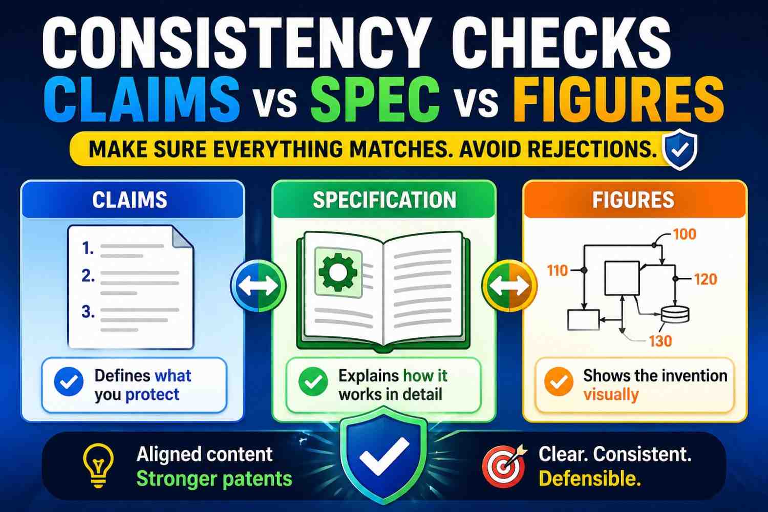 Learn how to check claims, specs, and figures for consistency so your patent draft stays clear, supported, and ready for review.