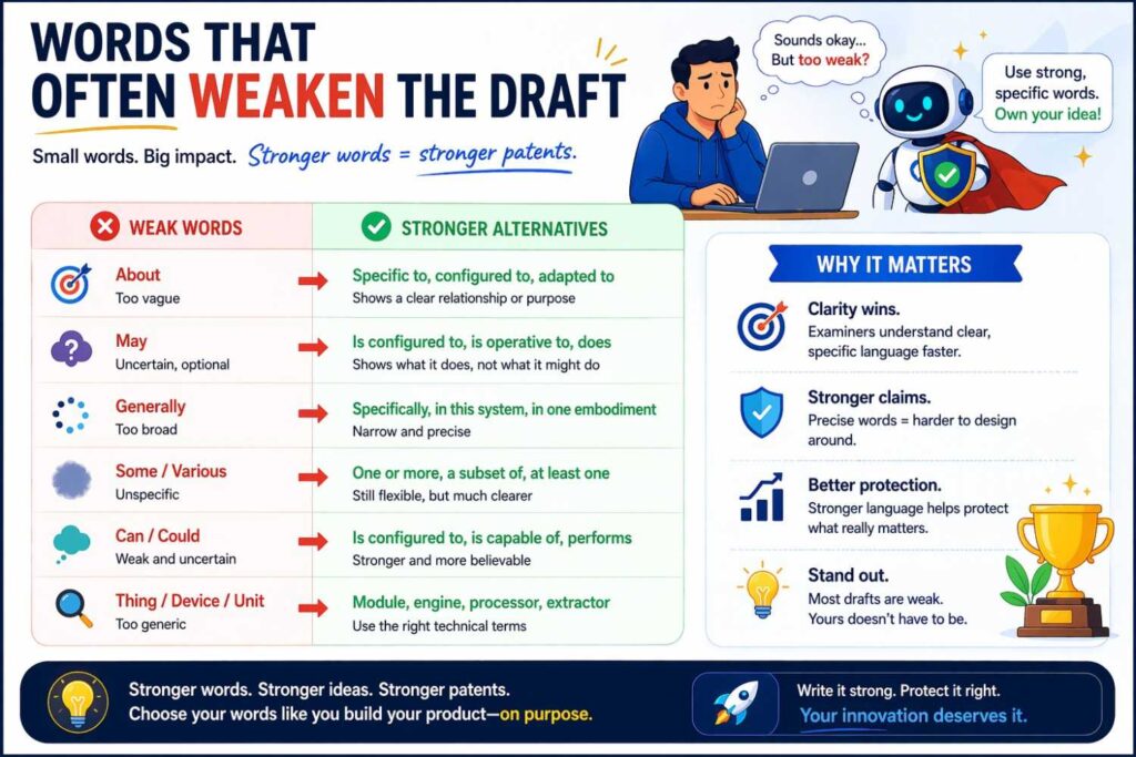 There are certain words and habits that make patents sound empty.