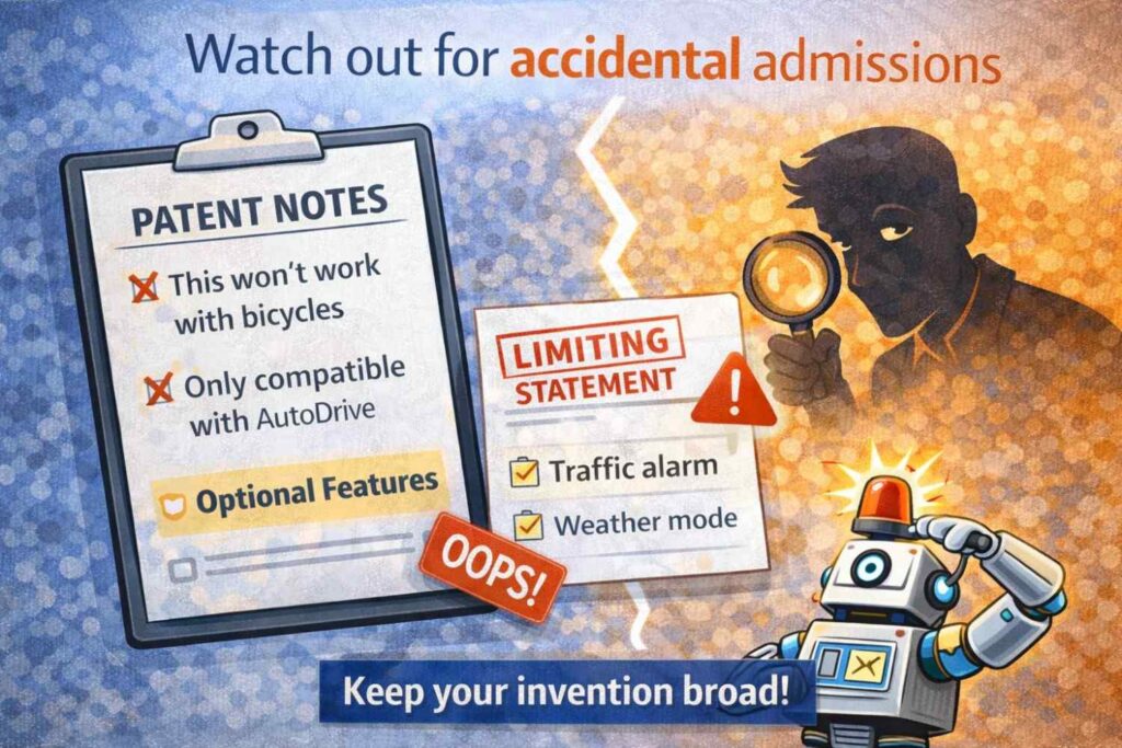 When founders write their own first patent drafts, they sometimes use words that sound harmless but may create trouble later.