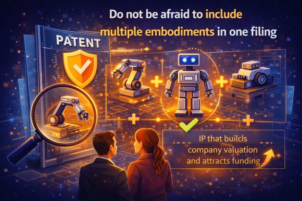 Some founders worry that including too much will muddy the patent