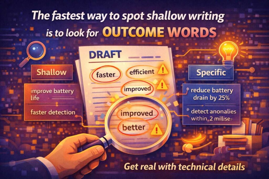 Outcome words are words that describe the result without explaining the method.