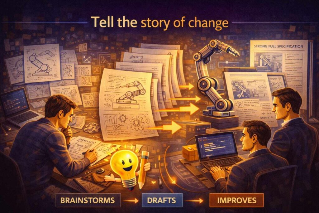 They describe the invention as though it simply exists.