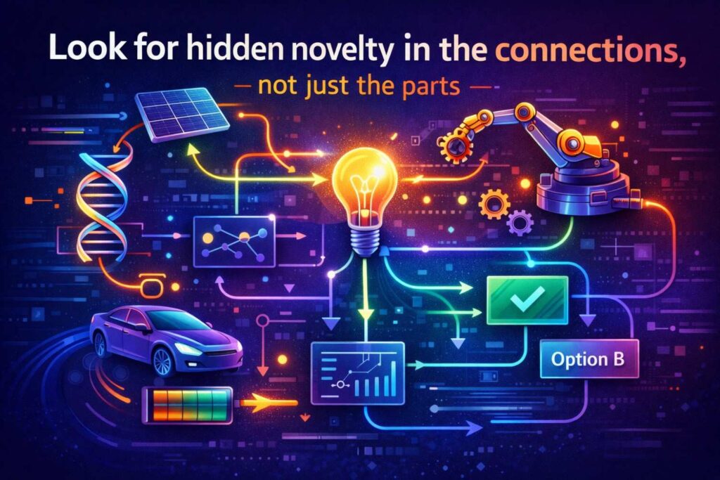 Many inventions are not new because they have brand-new pieces.