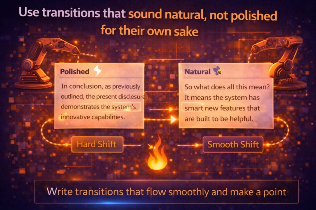 Natural transitions are usually simpler.
