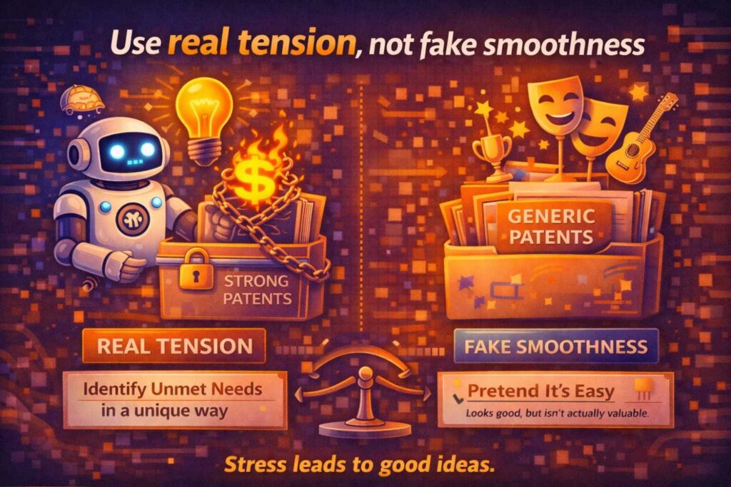 Generic AI drafts often try to make everything feel easy.