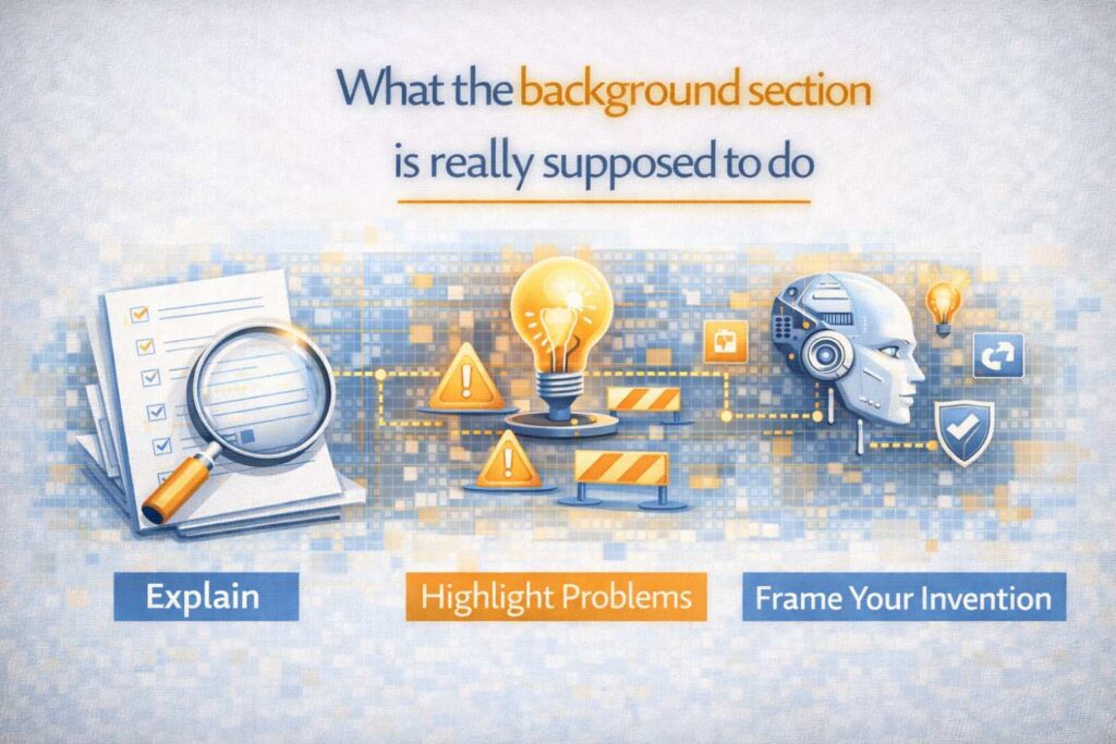 The background section is there to explain the technical setting and the problem context.