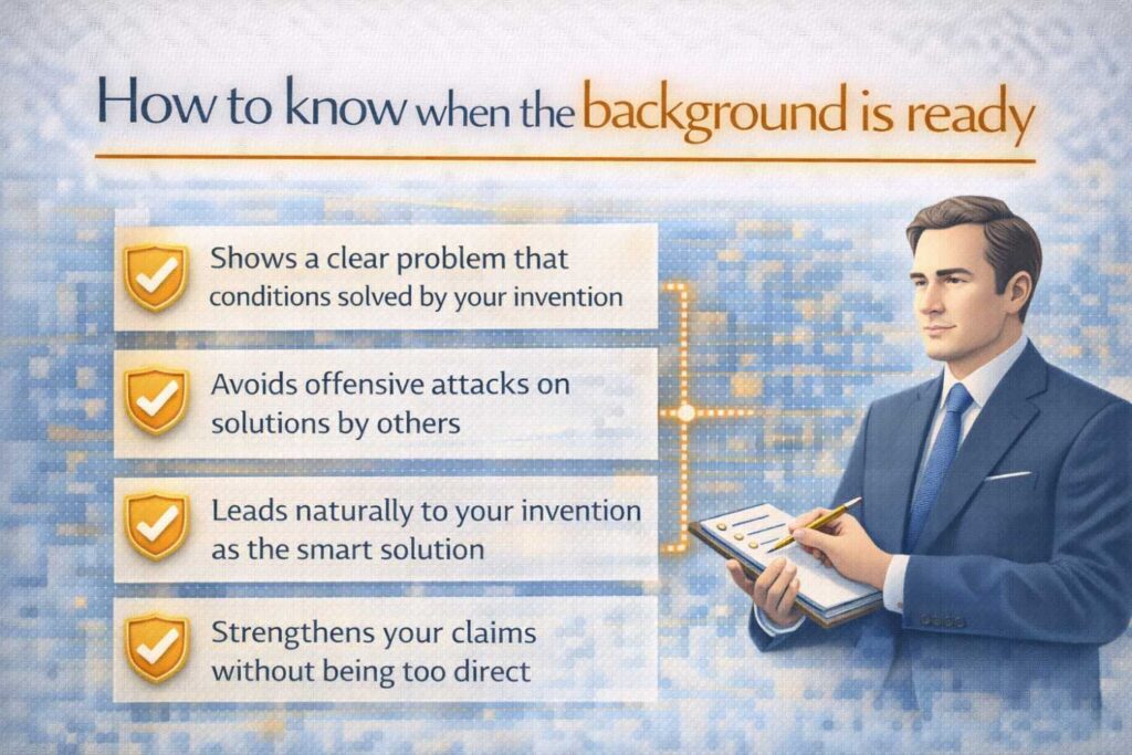 A strong background section usually feels ready when these things are true.