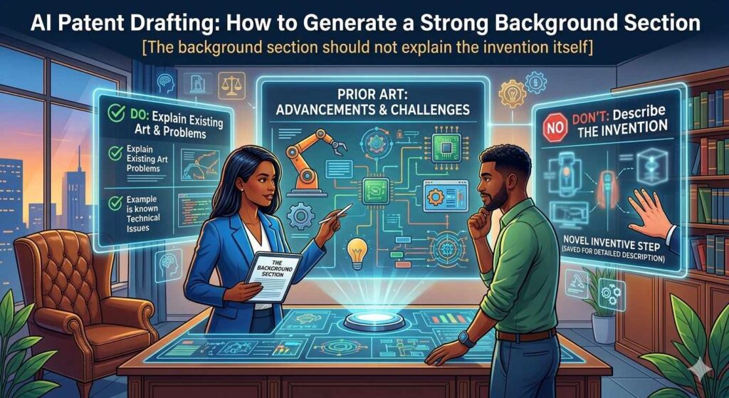 If the background is supposed to set up the invention, why not explain the invention there?