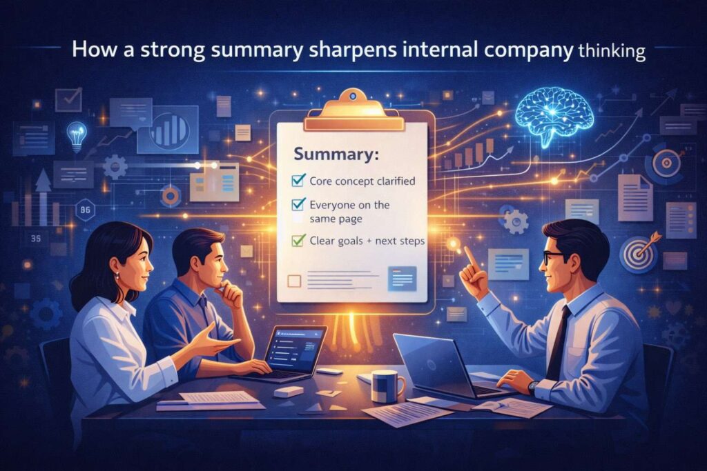 A strong summary does more than support the patent.