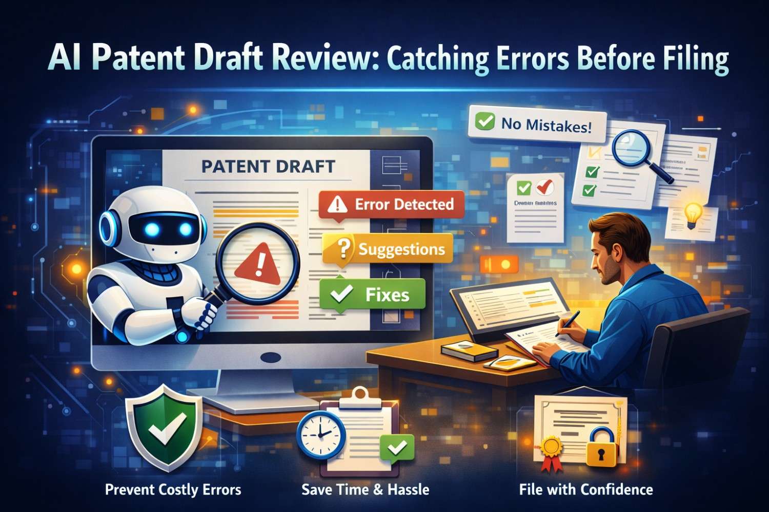 AI Patent Draft Review: Catching Errors Before Filing