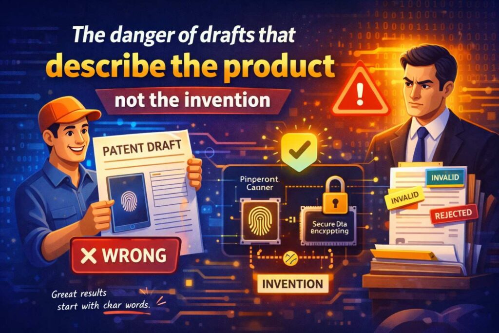 This is one of the most common patent draft problems in startups.
