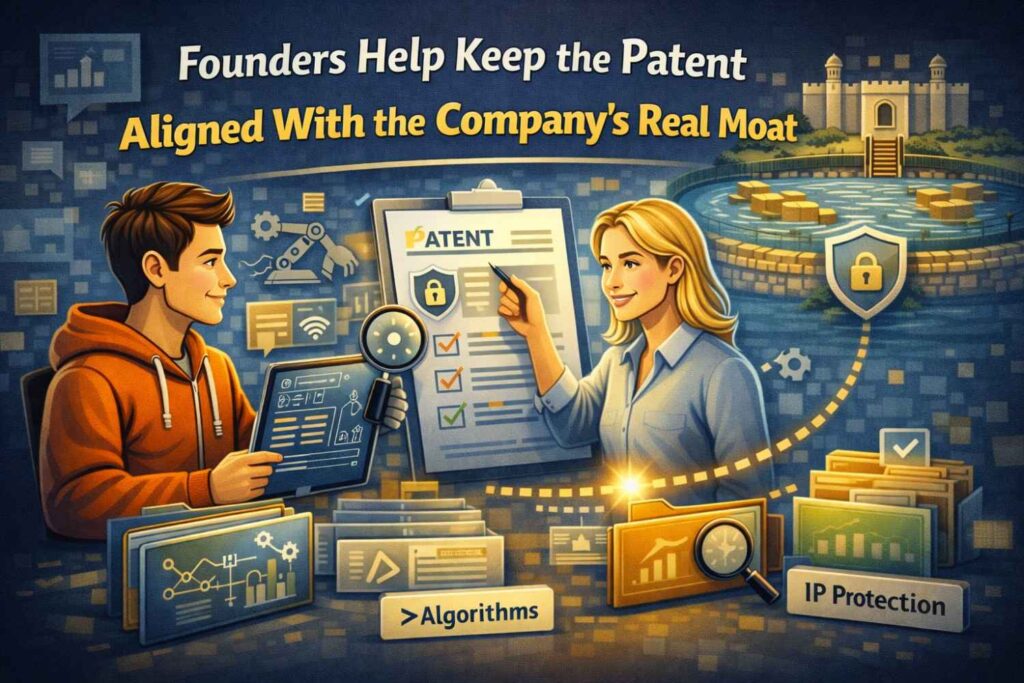 Very few connect moat thinking clearly to patent draft review.