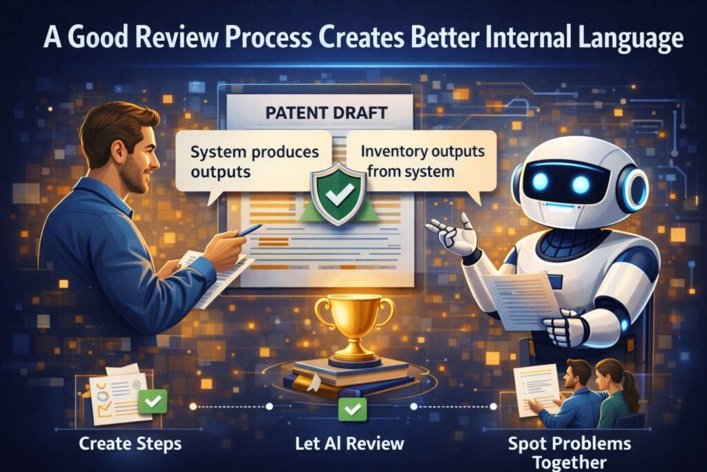 One hidden benefit of strong review is that it helps the company develop better internal language around its inventions.
