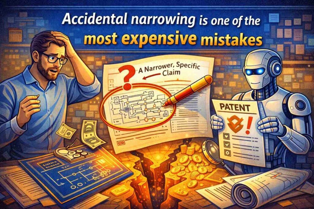 Accidental narrowing happens when the draft quietly makes the invention smaller than it should be.