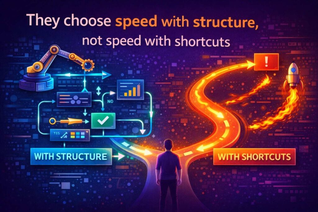 They just do not confuse speed with skipping steps that matter.
