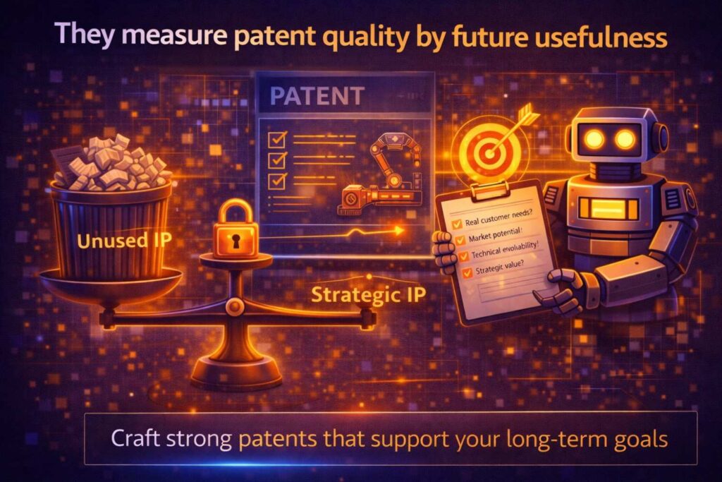 Weak teams celebrate when a patent gets filed.