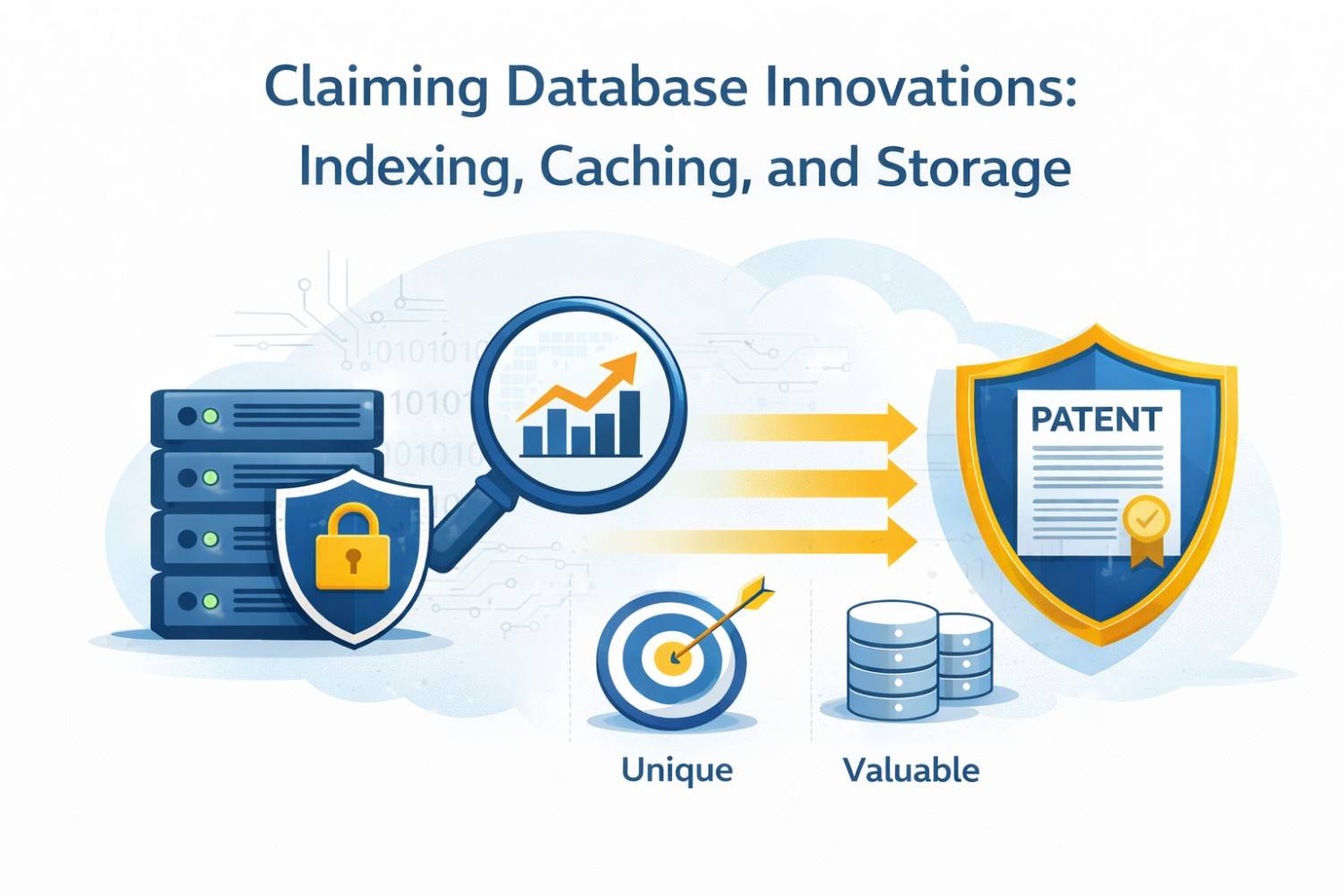 Database innovations are valuable IP. Learn how to claim indexing, caching, and storage systems clearly and effectively.