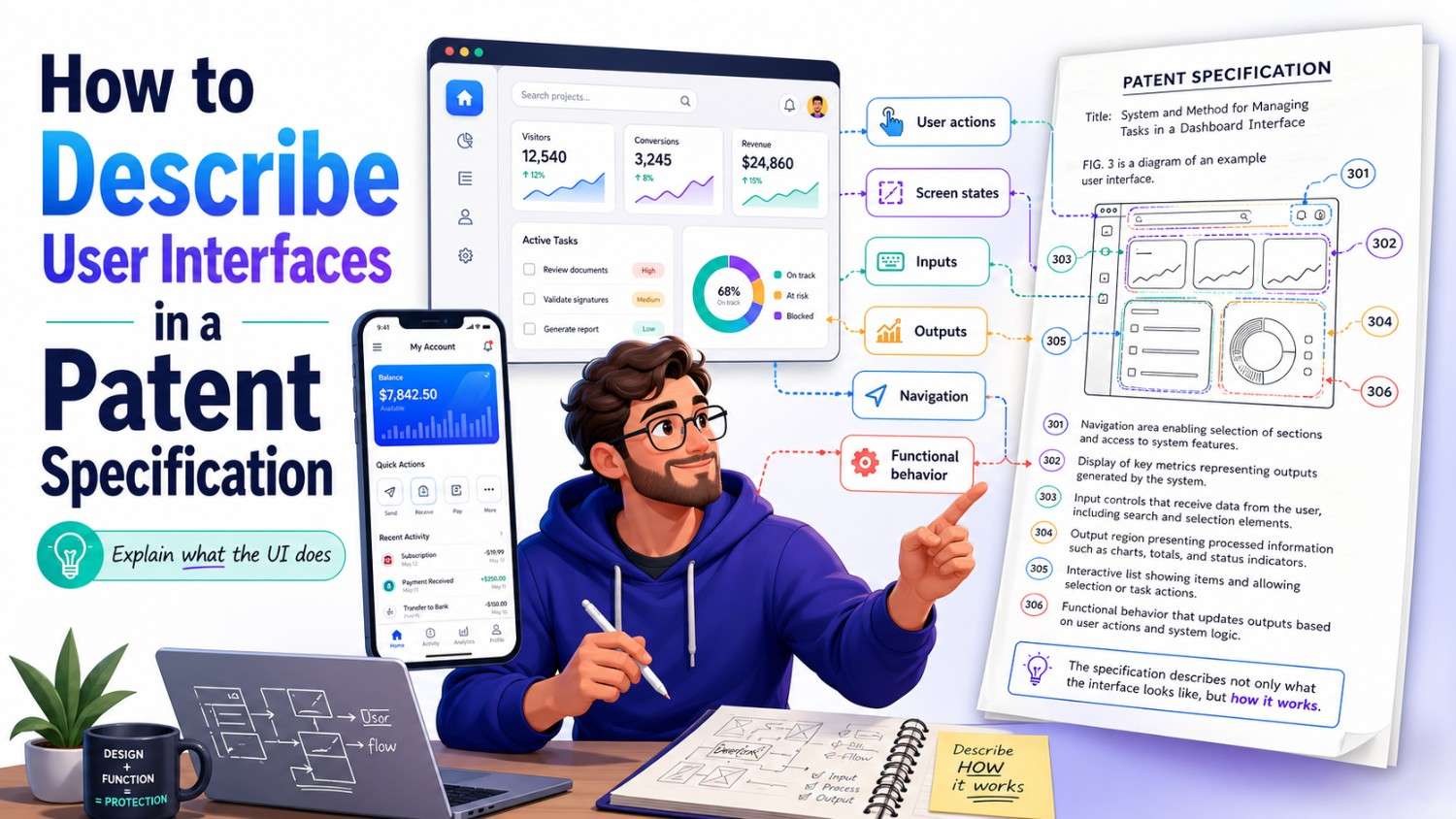 How to Describe User Interfaces in a Patent Specification