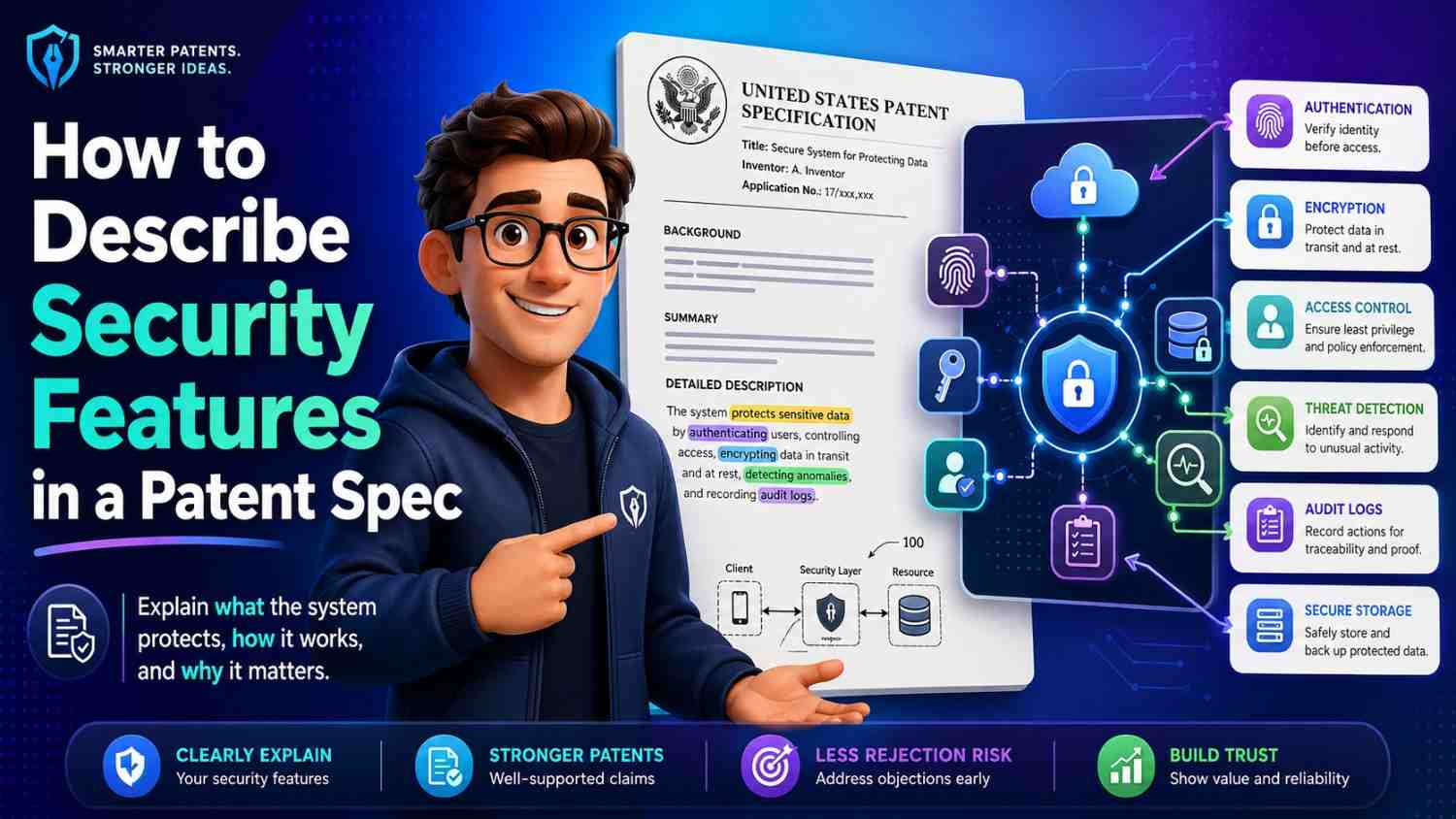 How to Describe Security Features in a Patent Spec