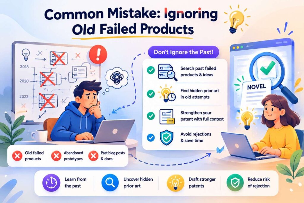 This is why prior art searching is broader than market research.