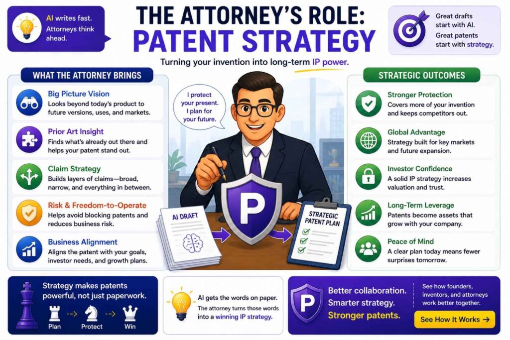 AI can write text that sounds like a patent. But patent-sounding text is not enough.